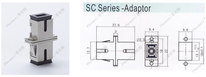 菲尼特SC金属单多模光纤法兰盘图片