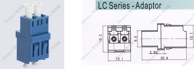 菲尼特LC/APC广电专用双工光纤法兰盘图片