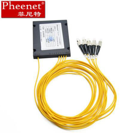 FC 1分4光纤分路器 单模拉锥PLC分光器尾纤电信