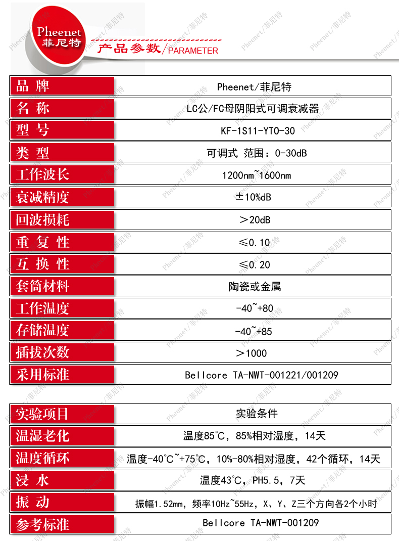 LC公/FC母可调式阴阳转换法兰盘参数