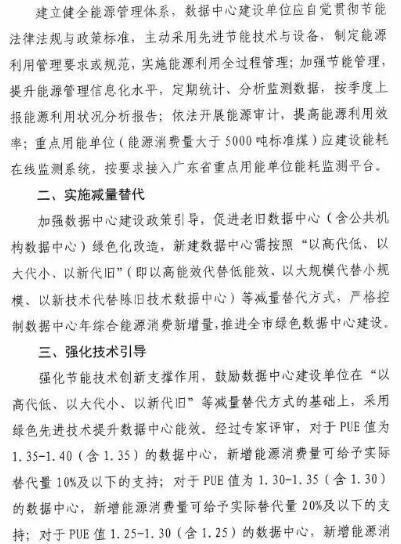 数据中心PUE新政